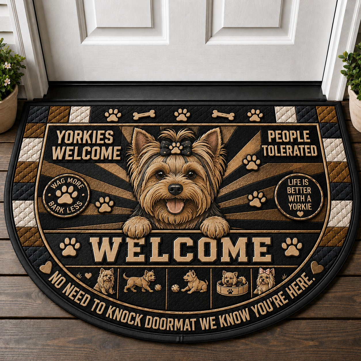 Newfoundland Welcome Mat – "Gentle Giant" Dog Lover Outdoor Doormat - 5to9vibe
