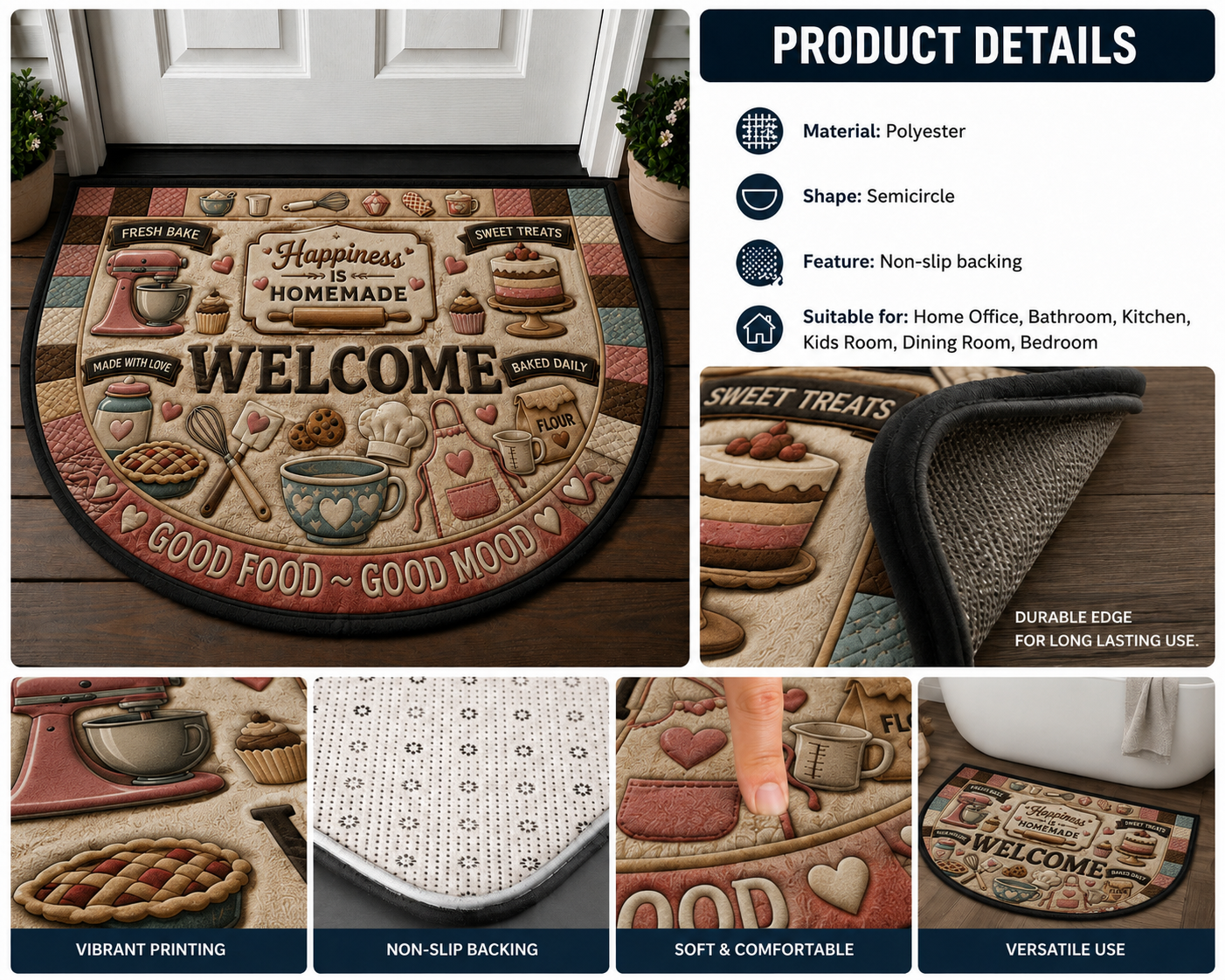 King Of The Grill BBQ Doormat - Grill Master Outdoor Cooking Welcome Mat - 5to9vibe