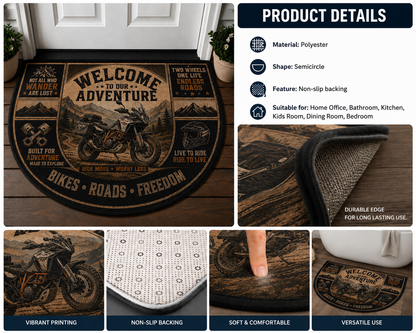 Ride Free Chopper Motorcycle Welcome Mat - Custom American Biker Doormat - 5to9vibe