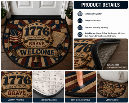 Bald Eagle Family Welcome Mat - Patriotic American Wildlife Doormat - 5to9vibe