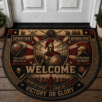 Crusader Welcome Mat – "Full Armor Of God" Christian Templar Home Decor Doormat - 5to9vibe