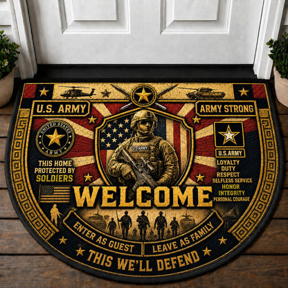 Sheriff Welcome Mat – "To Protect and Serve" Law Enforcement Patriotic Doormat - 5to9vibe