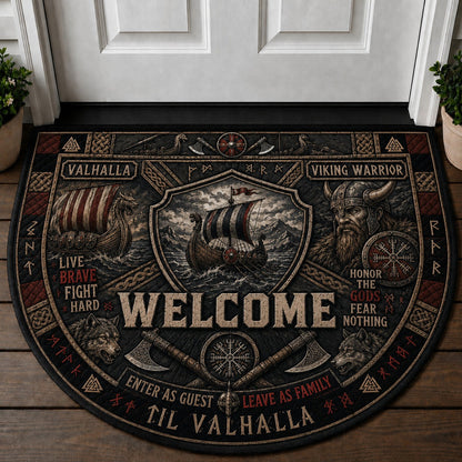 Gladiator Welcome Mat – "Strength & Honor" Roman Warrior Arena Doormat - 5to9vibe